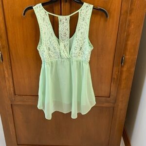 Candies vintage babydoll sheer top blouse small 14 in pit pit #springbreak